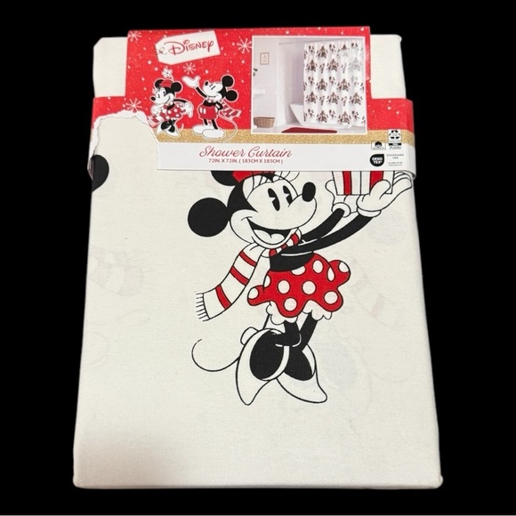 Disney Mickey & Minnie Mouse Shower Curtain - NWT - Picture 1 of 5